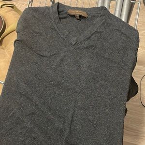 sebastian cooper small grey cashmere cotton blend sweater